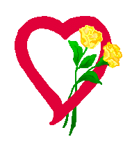 HEART AND YELLOW ROSES