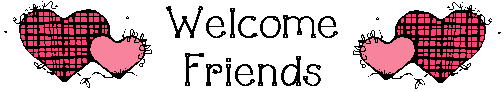 WELCOME FRIENDS WITH HEARTS